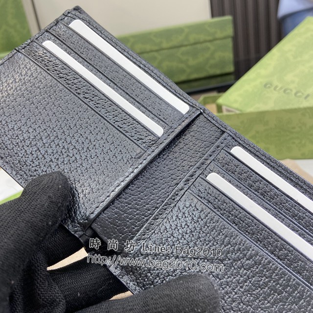 Gucci專櫃古馳最新款Marmont系列皮革雙折錢包男士短夾 jh2238型號：428726
